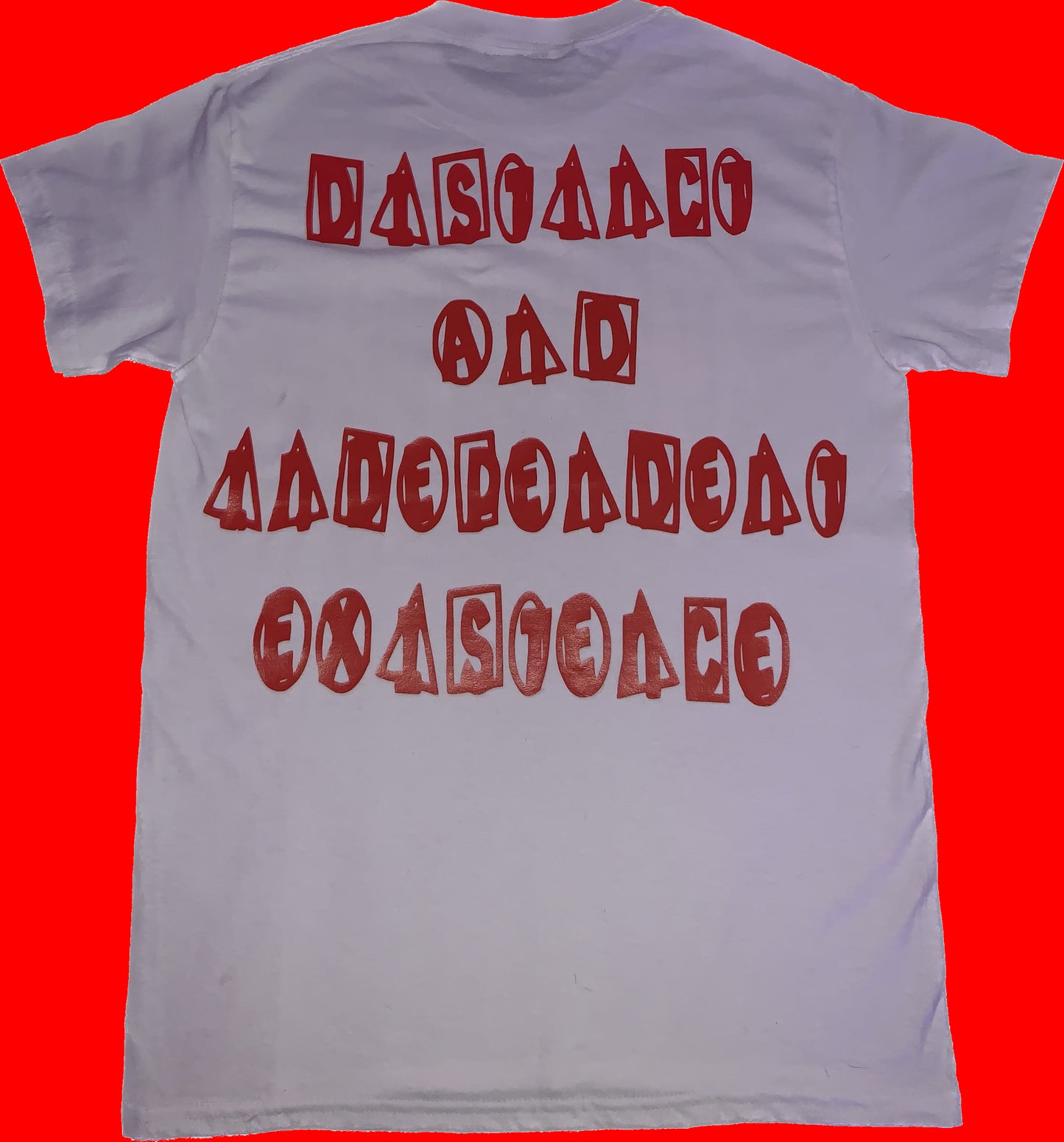MYENTITY DEFINITION TEE - WHITE/RED